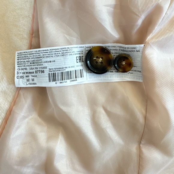 Mango pink blush Blazer with Brown Buttons - Picture 7 of 9